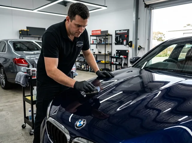 Chemical-free steam cleaning of a car interior in Hobart